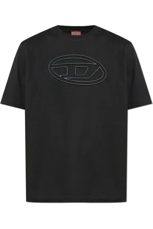 Diesel Top, Herre, Sort, L, Bomuld, T-shirt T-Adjust-Bigoval