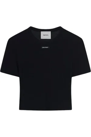Halfboy Top, Dame, Sort, L, Sort Baby T-Shirt