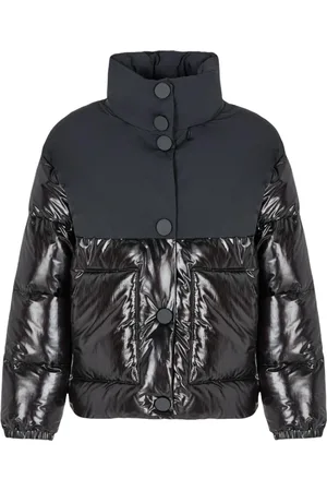 Armani Exchange Jakke, Dame, Sort, L, Uld, Sort højhalset hættetrøje