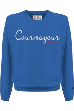 MC2 SAINT BARTH Strik, Herre, Blå, L, Herre Pullover Apres Ski