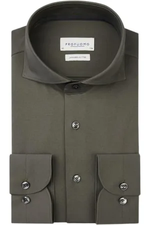 Profuomo Skjorte, Herre, Grøn, XL, Bomuld, Elegant Formelt Skjorte
