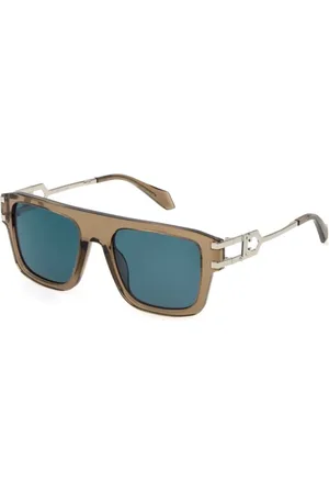Roberto Cavalli Tilbehør, unisex, Brun, 53 MM, Blå Linse Blank Brun Solbriller