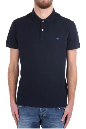 BROOKSFIELD Top, Herre, Blå, XL, Bomuld, Bomuldspolo med broderet logo