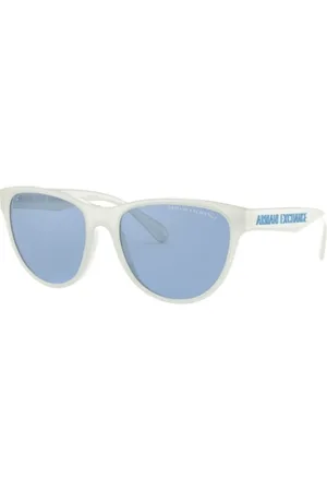 Armani Exchange Tilbehør, Dame, Hvid, 56 MM, Hvide Resin Solbriller til Kvinder