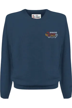 MC2 SAINT BARTH Strik, Herre, Blå, S, Herre Pullover Ice Farve
