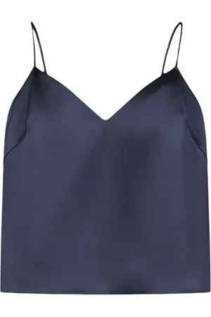 GALVAN Top, Dame, Blå, M, Satin, Midnight Satin Cami Top