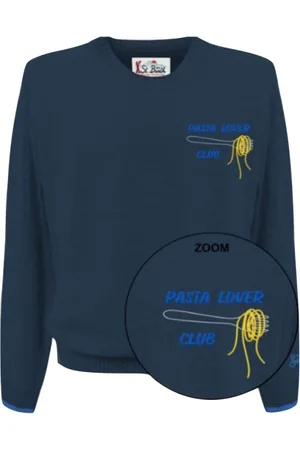 MC2 SAINT BARTH Strik, Herre, Blå, XL, Herre Pullover Pasta Lover Club