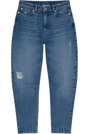 Halfboy Jeans, Dame, Blå, W27, Denim, Lys Blå Denim Banan Ben Jeans