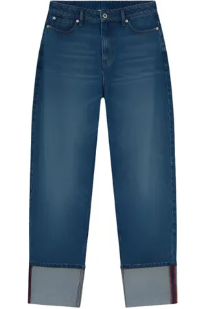 Halfboy Jeans, Dame, Blå, W28, Uld, Medium Boyfriend Jeans