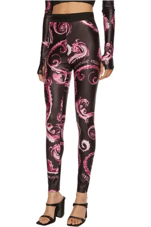 VERSACE Bukser, Dame, Flerfarvet, XS, Chromo Print Lycra Leggings