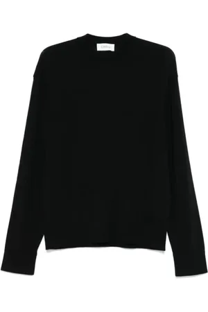 LANEUS Strik, Herre, Sort, XL, Uld, Rund Hals Uld Jumper - Sort
