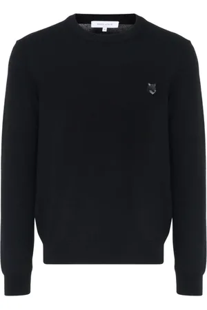 Maison Kitsuné Sweathshirts & Hoodies, Herre, Sort, S, Bomuld, Fox Head Patch Regular Jakke