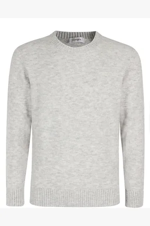 KANGRA CASHMERE Strik, Herre, Grå, M, Uld, Stilfuld Strik Trøje til Mænd