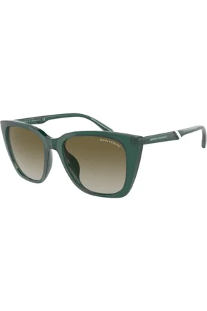 Armani Exchange Tilbehør, Dame, Grøn, 51 MM, Grøn Acetat Solbriller til Kvinder