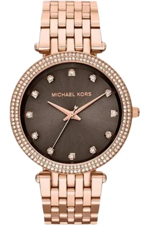 Michael Kors Tilbehør, Dame, Lyserød, ONE SIZE, Uld, Rosaguld Dame Kvartsur