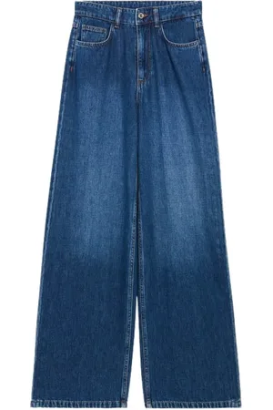 Vanessa Bruno Jeans, Dame, Blå, M, Bomuld, Flared Jeans med høj talje