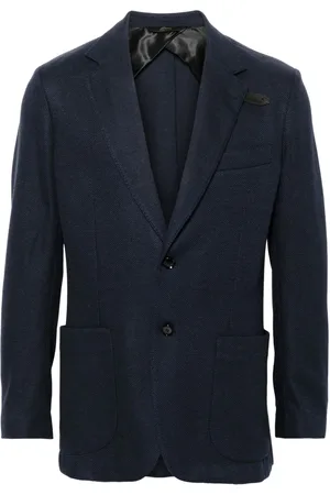 BRIONI Jakke, Herre, Sort, 3XL, Uld, Elegant Sort Silke Uld Blazer