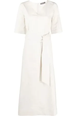LORENA ANTONIAZZI Kjole, Dame, Hvid, XS, Bomuld, Hvid Casual Midi Kjole