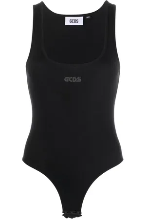 GCDS Top, Dame, Sort, L, Afslappet Sort Body Jersey Bodysuit