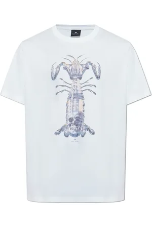 Paul Smith Top, Herre, Hvid, L, Bomuld, T-shirt med print