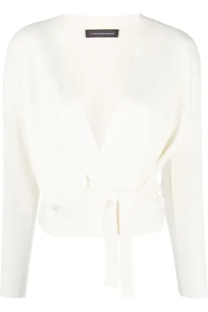 LORENA ANTONIAZZI Strik, Dame, Hvid, XL, Cashmere, Hvid Cashmere Strik Cardigan