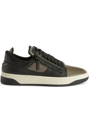 Giuseppe Zanotti Sko, Herre, Grå, 46 EU, Læder, Grå Læder Afslappet Sneakers