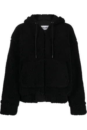 Moschino Jakke, Dame, Sort, S, Uld, Sort Uld Puffer Jakke