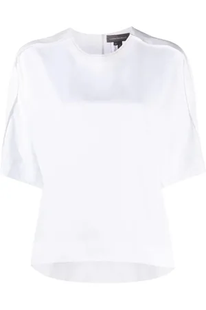 LORENA ANTONIAZZI Top, Dame, Hvid, L, Bomuld, Afslappet Hvid Kortærmet T-Shirt