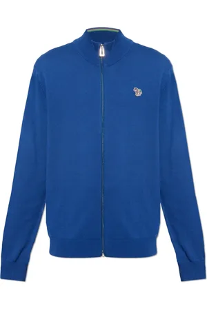 Paul Smith Strik, Herre, Blå, S, Bomuld, Cardigan med Logo