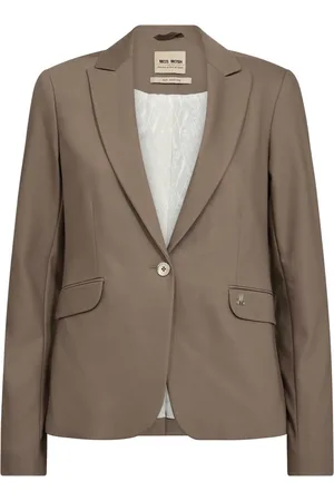 Mos Mosh Jakke, Dame, Brun, XS, Bomuld, Klassisk Night Blazer i Pine Bark