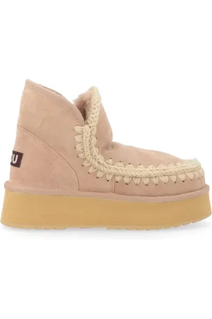 Mou Sko, Dame, Brun, 39 EU, Suede, Håndlavet Mini Eskimo Suede Platform Støvle