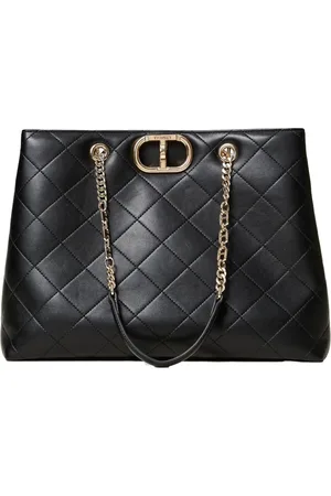 Twin-Set Taske, Dame, Sort, ONE SIZE, Uld, Stilfuld Tote Taske