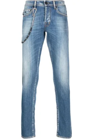 sartoria tramarossa Jeans, Herre, Blå, W33, Bomuld, Blå Straight Jeans Casual Stil
