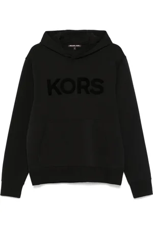 Michael Kors Sweathshirts & Hoodies, Herre, Sort, 2XL, Bomuld, Logo Hættetrøje i Sort