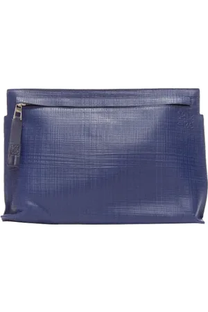 Loewe Pre-owned, Herre, Blå, ONE SIZE, Læder, Pre-owned Laeder clutches