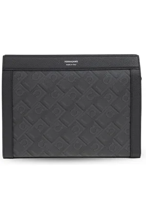 Salvatore Ferragamo Taske, Herre, Grå, ONE SIZE, Læder, Håndtaske