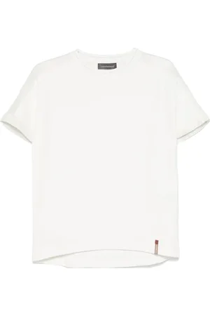 LORENA ANTONIAZZI Top, Dame, Hvid, 2XS, Bomuld, Casual Hvid Kortærmet Bomuld T-shirt