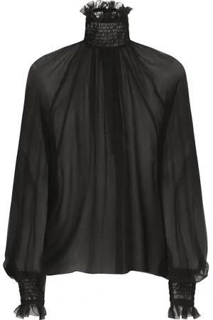 Dolce & Gabbana Bluser & Skjorter, Dame, Sort, S, Silke Top