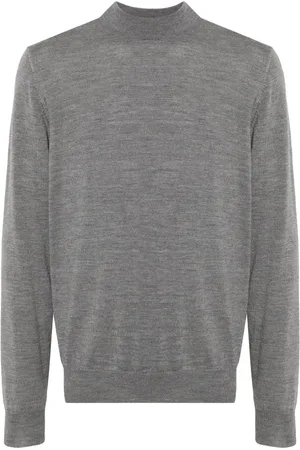 J Lindeberg Strik, Herre, Grå, XL, Uld, Merino Turtle Neck Sweater i Grå