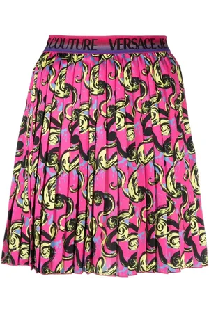 VERSACE Nederdel, Dame, Flerfarvet, S, Polyester, Orange Twill Nederdel