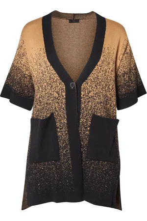 Pont Neuf Strik, Dame, Flerfarvet, M, Uld, Varm Ochre Casual Sweater