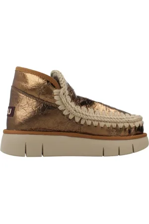 Mou Sko, Dame, Gul, 39 EU, Uld, Vinterstøvler Eskimo Bounce Sneaker