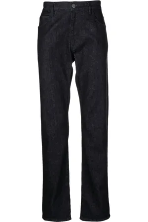 Giorgio Armani Jeans, Herre, Blå, W31, Bomuld, Elegant Blå Straight Jeans