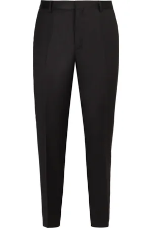 Calvin Klein Bukser, Herre, Sort, 2XL, Uld, Skræddersyede uldbukser med baglomme