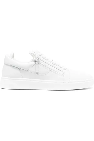 Giuseppe Zanotti Sko, Herre, Hvid, 45 EU, Læder, Hvid Læder Afslappet Sneakers
