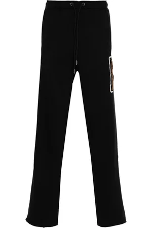 Roberto Cavalli Bukser, Herre, Sort, M, Bomuld, Sort Bomuld Activewear Bukser