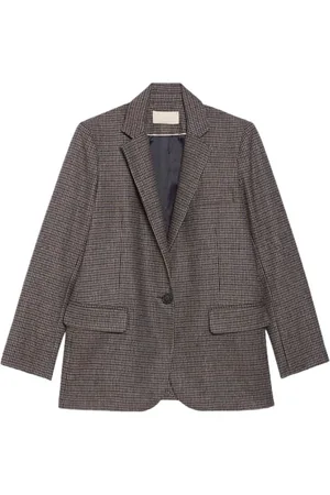 Vanessa Bruno Jakke, Dame, Grå, S, Tweed, Klassisk Tilia Blazer med Tweed Mønster