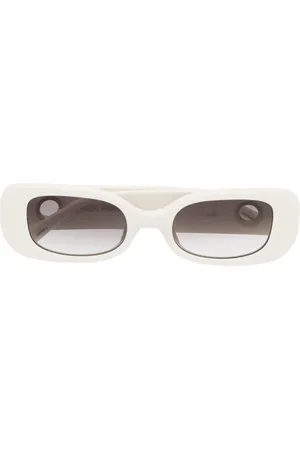 Linda Farrow Tilbehør, Dame, Hvid, 52 MM, Hvid Casual Solbriller Lola Stil