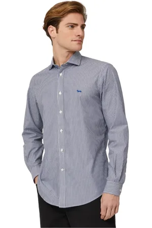 HARMONT&BLAINE Skjorte, Herre, Blå, 5XL, Bomuld, Afslappet skjorte