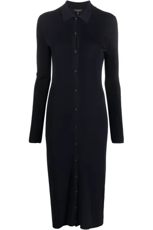 RAG&BONE Kjole, Dame, Blå, XS, Blå Casual Midi Kjole